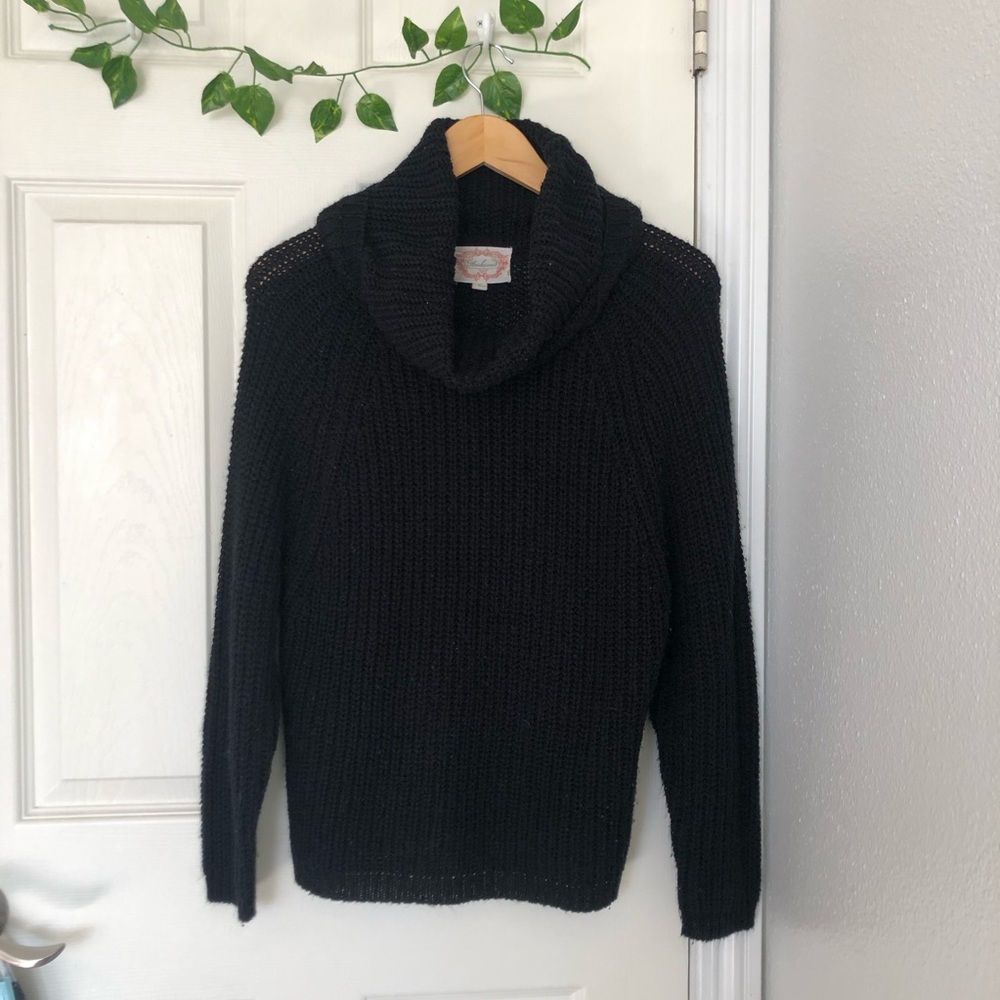 Ambiance Navy Blue Knit Turtleneck Sweater